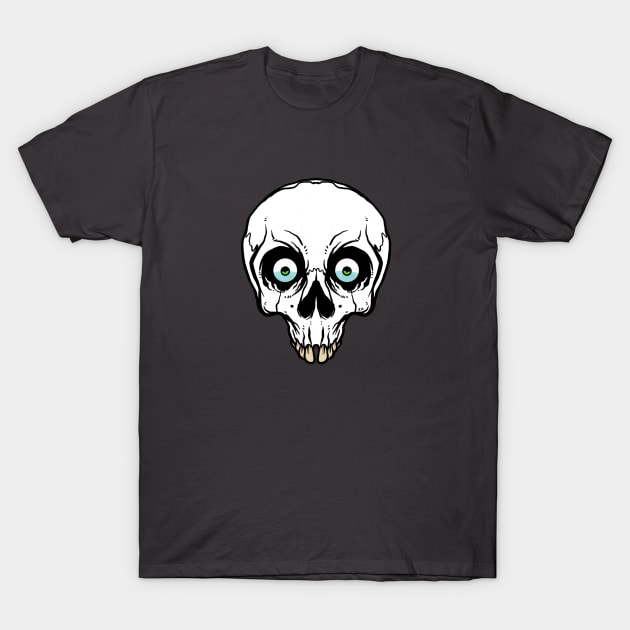 White Skull T-Shirt by RealmsOfNowhere